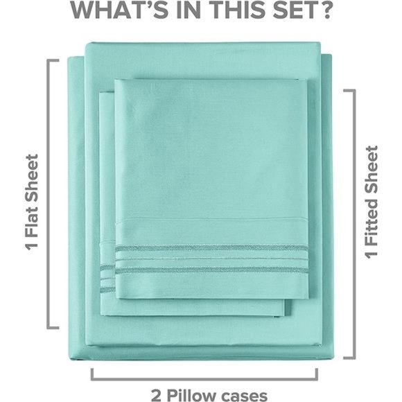 4 Pcs Sheet Set Breathable Cooling Hotel Luxury Extra Soft Deep Pockets Easy Fit - Picture 6 of 6